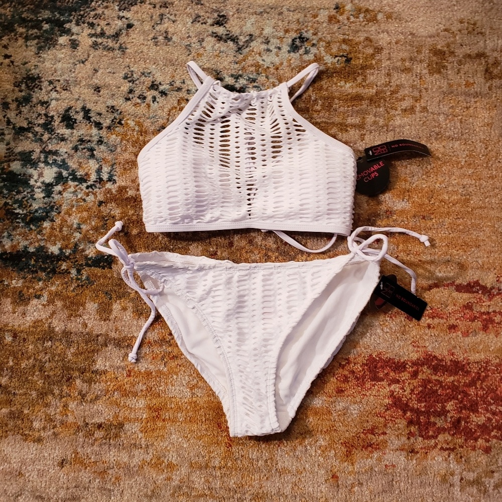 White Two Piece Swimsuit